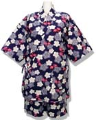 女性用甚平(金魚柄-紺)