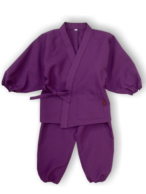 子供作務衣(かぐら-紫)