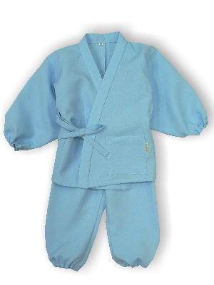 子供作務衣(かぐら-水色)